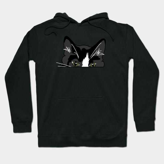 Peeping Kitty Cat Hoodie by TooCoolUnicorn